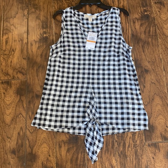 NWT!! Michael Kors beautiful gingham top - Picture 3 of 10